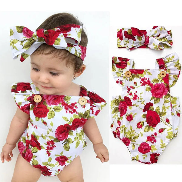 Cute Floral Baby Hot Set Clothes
