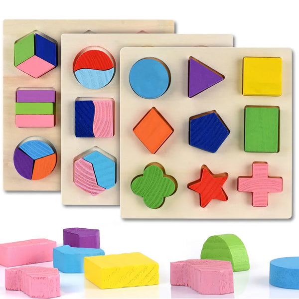 Wooden Geometric Shapes Montessori Toy