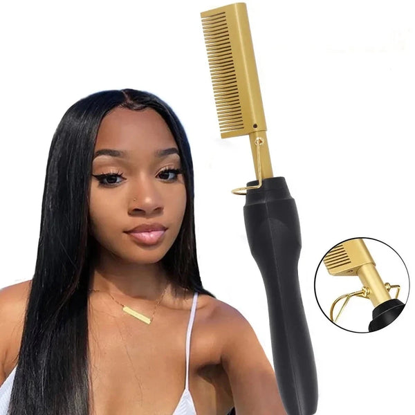 Electric Heating Hair Straightener Comb