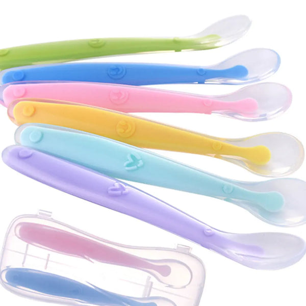 Baby Silicone Eating Training Spoon
