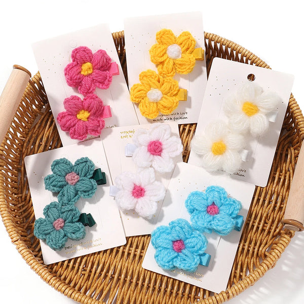Baby Small Puff Flower Hairs Clip