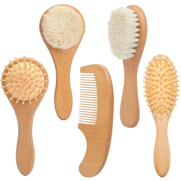 Baby Wooden Hair Brush Comb