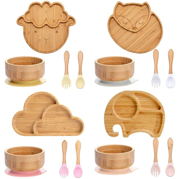Children's Bamboo Dishes Plate